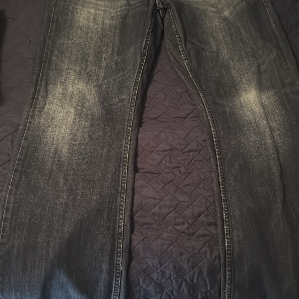 Helix Men's Dark Washed Relaxed Bootcut Jeans